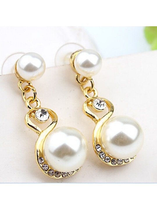 Women Cute / Party Rose Gold Plated / Alloy / Rhinestone / Imitation Pearl Necklace / Earrings Jewelry Sets  