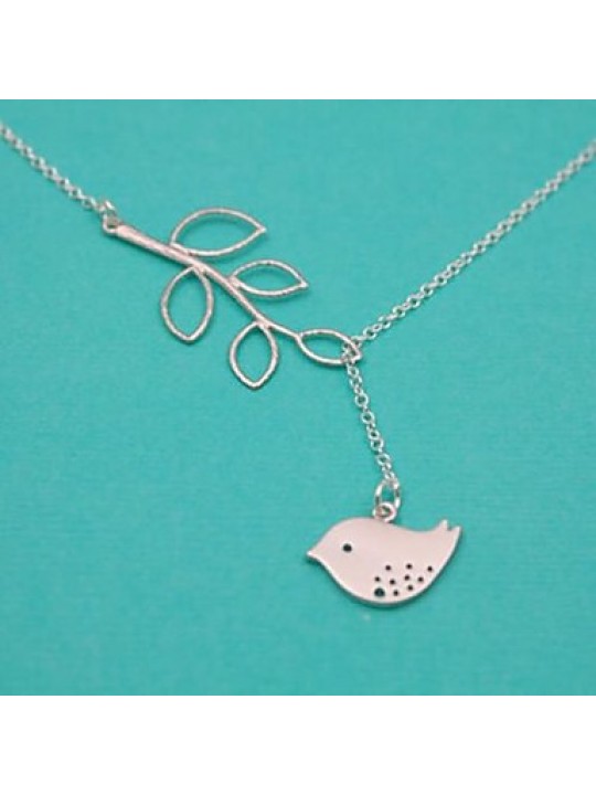 Necklace Pendant Necklaces Jewelry Daily / Office & Career Leaf / Animal Shape / Bird Adjustable Alloy Silver 1pc Gift