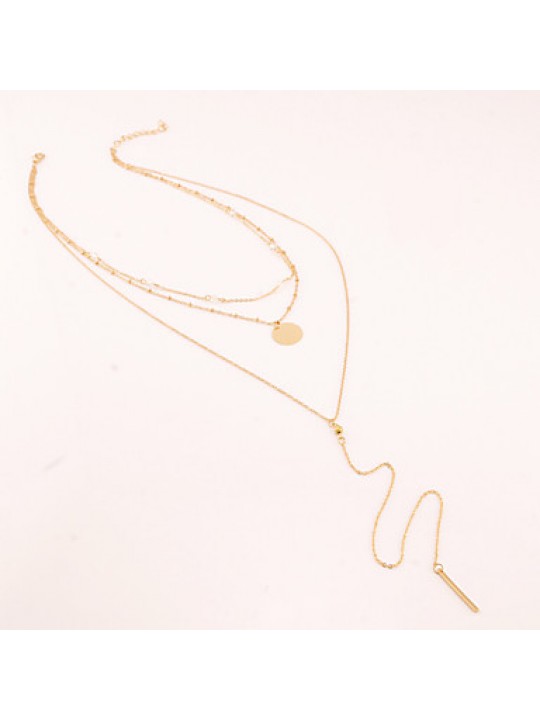 Necklace Pendant Necklaces Jewelry Party / Daily / Casual Alloy Gold 1pc Gift