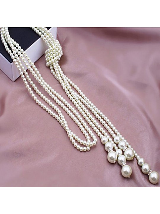 New Arrival Fashional Hot Selling Fresh Popular Double Pearl Necklace