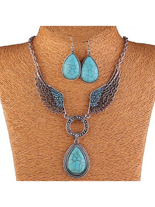 Women's European Blue Alloy (Earrings&Necklaces) Jewelry Sets  