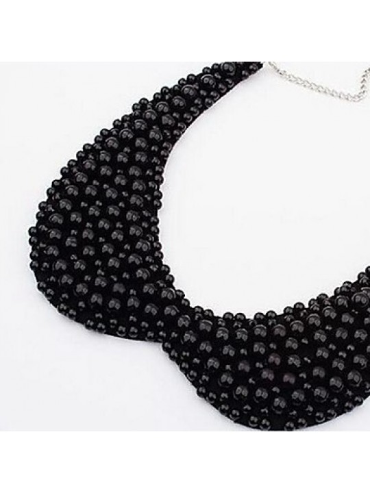 Necklace Pearl Collar Necklaces Jewelry Birthday / Party / Daily Handmade Pearl Black / White 1pc Gift