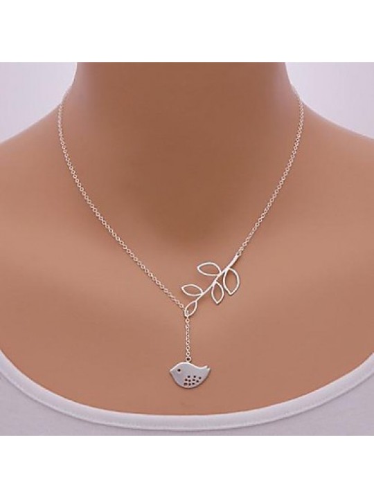 Necklace Pendant Necklaces Jewelry Daily / Office & Career Leaf / Animal Shape / Bird Adjustable Alloy Silver 1pc Gift