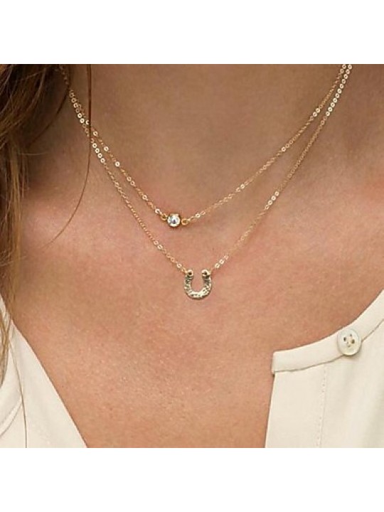 Golden Pendant Necklaces Alloy / Imitation Pearl Daily / Casual Jewelry