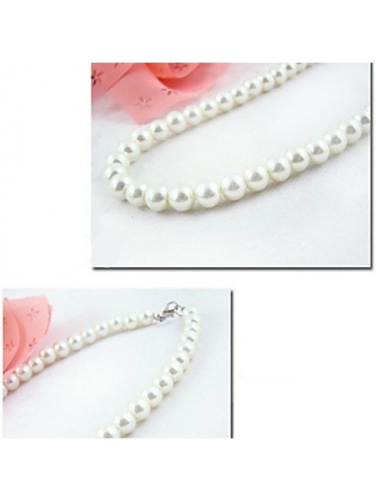 Necklace Choker Necklaces Jewelry Wedding / Party / Daily / Casual Fashion Imitation Pearl Silver 1pc Gift