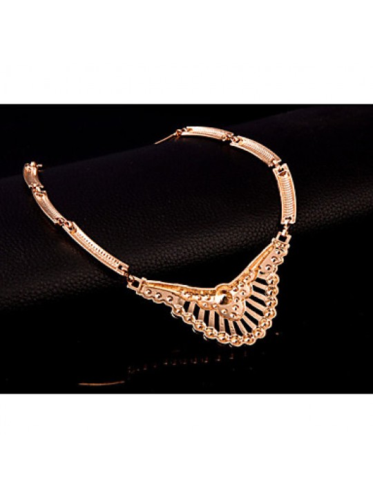 Women Vintage / Party Rose Gold Plated Necklace / Earrings / Bracelet / Ring Sets  