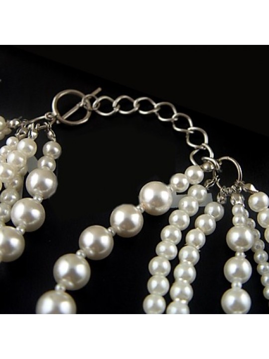 Women's Layered Pearl Necklace