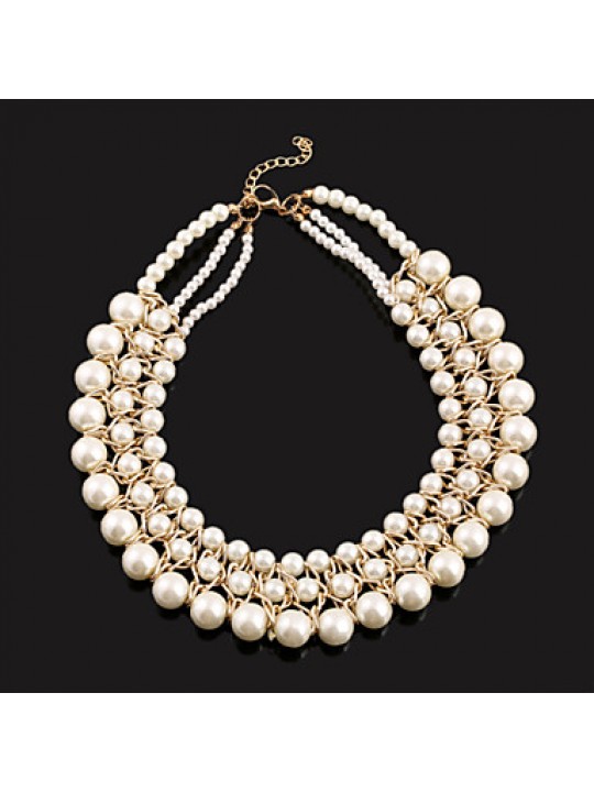Vintage/Party/Work/Casual Imitation Pearl Statement