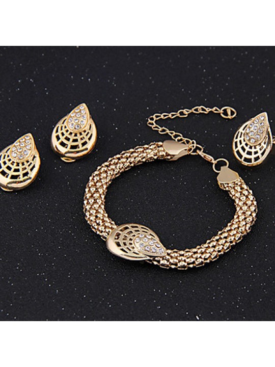 Women Vintage/Cute/Party/Casual Alloy/Gemstone & Crystal/Cubic Zirconia Necklace/Earrings/Bracelet/Ring Sets  