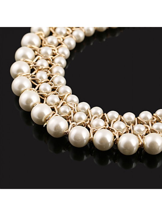 Vintage/Party/Work/Casual Imitation Pearl Statement