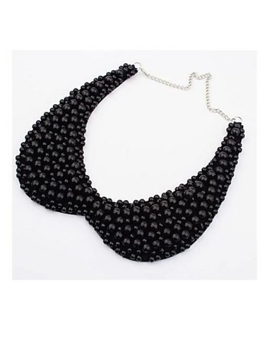 Necklace Pearl Collar Necklaces Jewelry Birthday / Party / Daily Handmade Pearl Black / White 1pc Gift