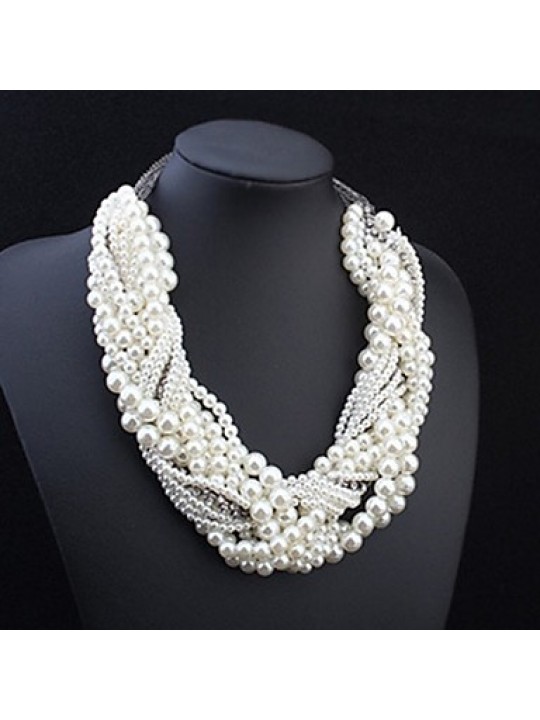 Jewelry Statement Necklaces Pearl Pearl / Alloy Women Gold Wedding Gifts