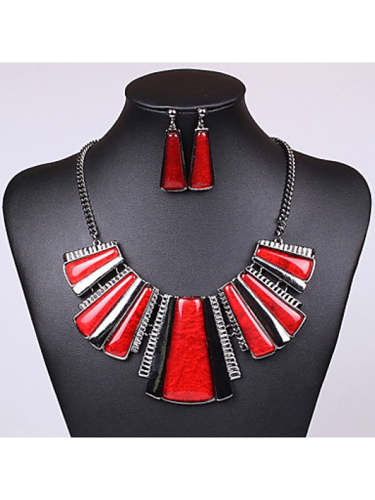 Women Vintage/Cute/Party/Casual Alloy/Gemstone & Crystal/Cubic Zirconia Necklace/Earrings Sets  