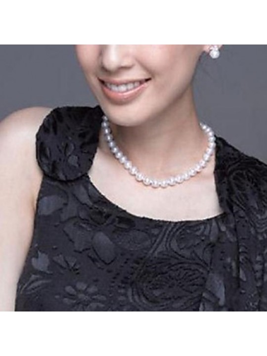 Necklace Choker Necklaces Jewelry Wedding / Party / Daily / Casual Fashion Imitation Pearl Silver 1pc Gift
