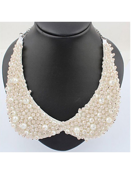 Necklace Collar Necklaces Jewelry Party / Daily / Casual Fashion Alloy / Imitation Pearl White 1pc Gift
